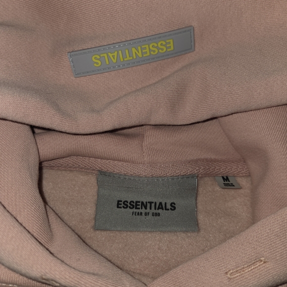 Fear of God Essentials Kids Pullover Hoodie 'Matte Blush' Size 8/M - Picture 6 of 9